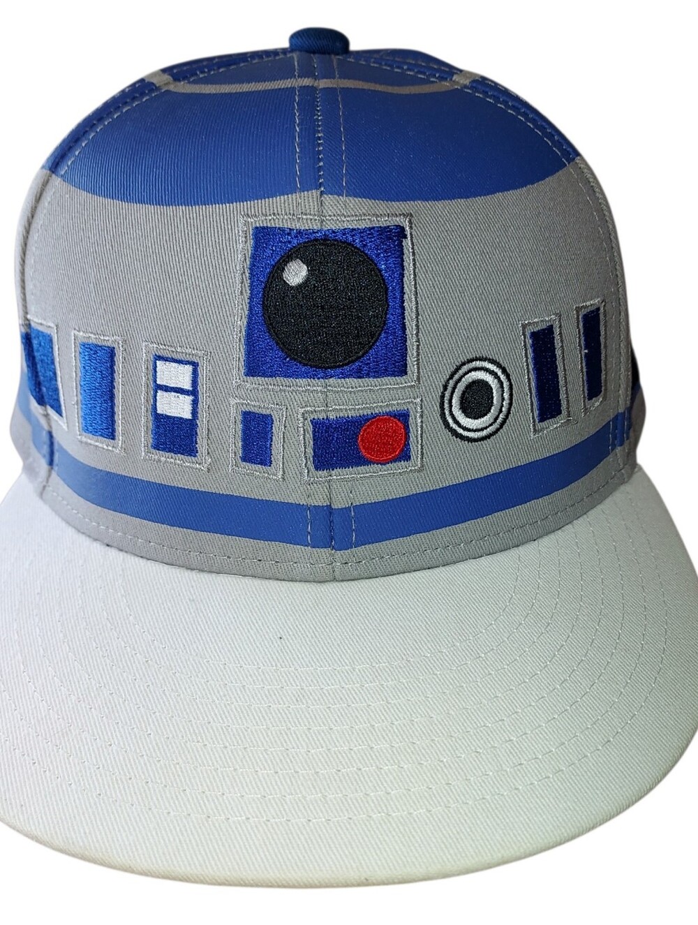 Star Wars R2-D2 Snapback Hat Disney Grey Blue Flat Brim Cap 1 Size